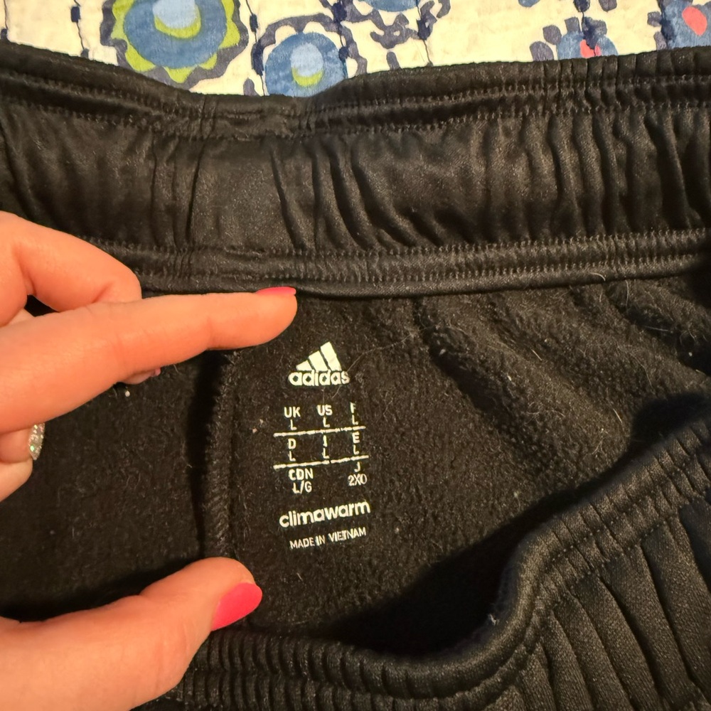 Adidas Black Sweatpants with Elastic Waistband